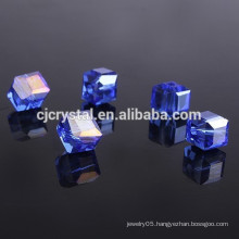 cube alphabet letter beads ,cube iridescent glass beads